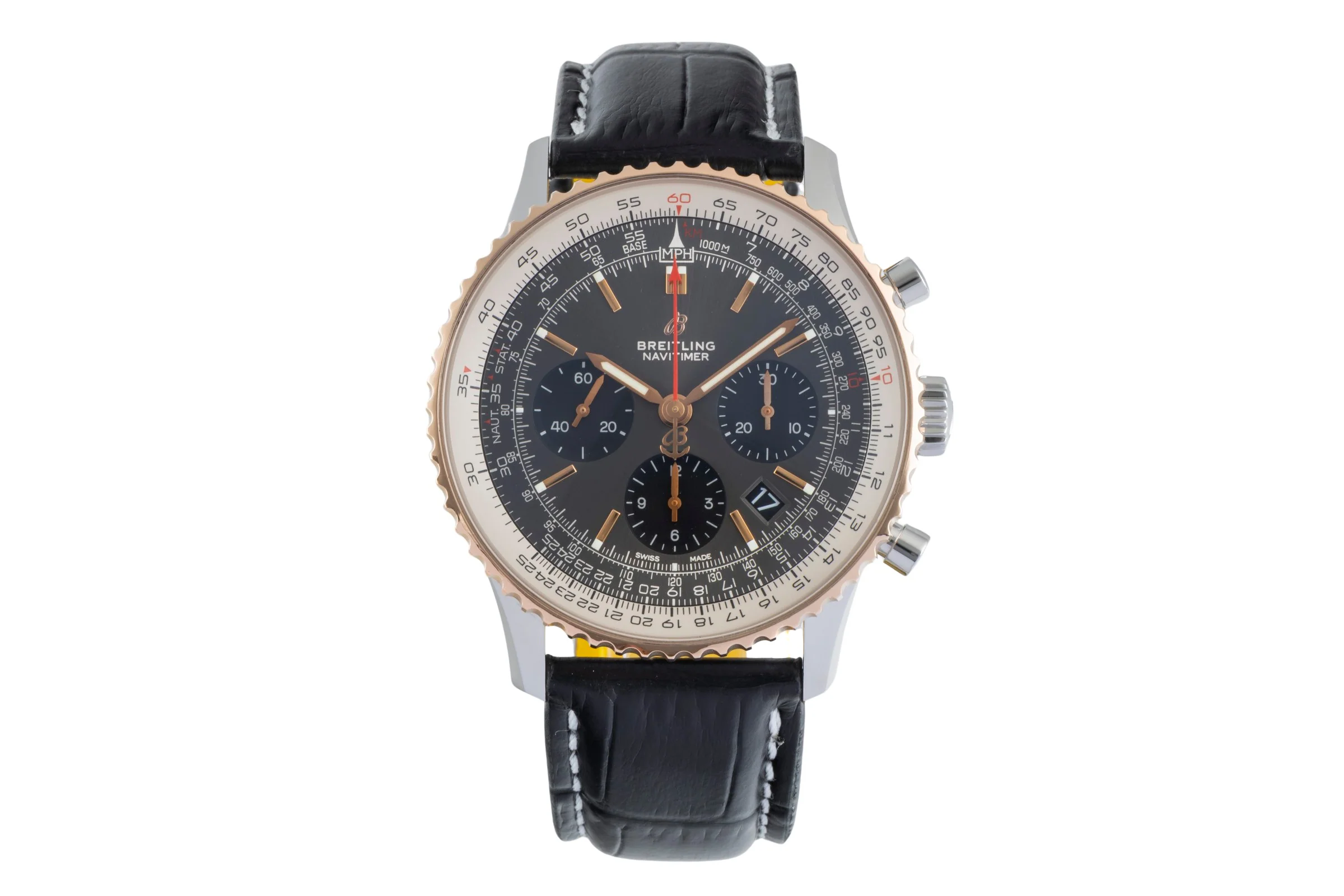 Breitling Navitimer 01 chronograph steel / gold automatic men's watch UB0121211F1P1 LP: 10500EUR  [2505728]