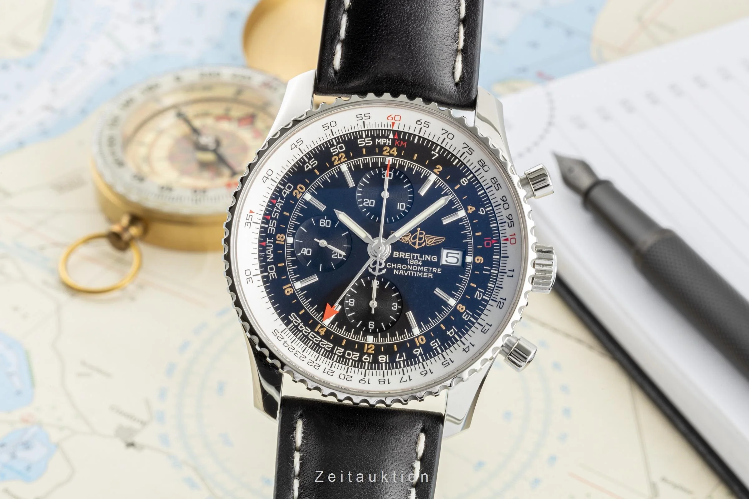 Breitling Navitimer World chronograph steel automatic men's watch A24322 LP: 8900EUR  [2207271]