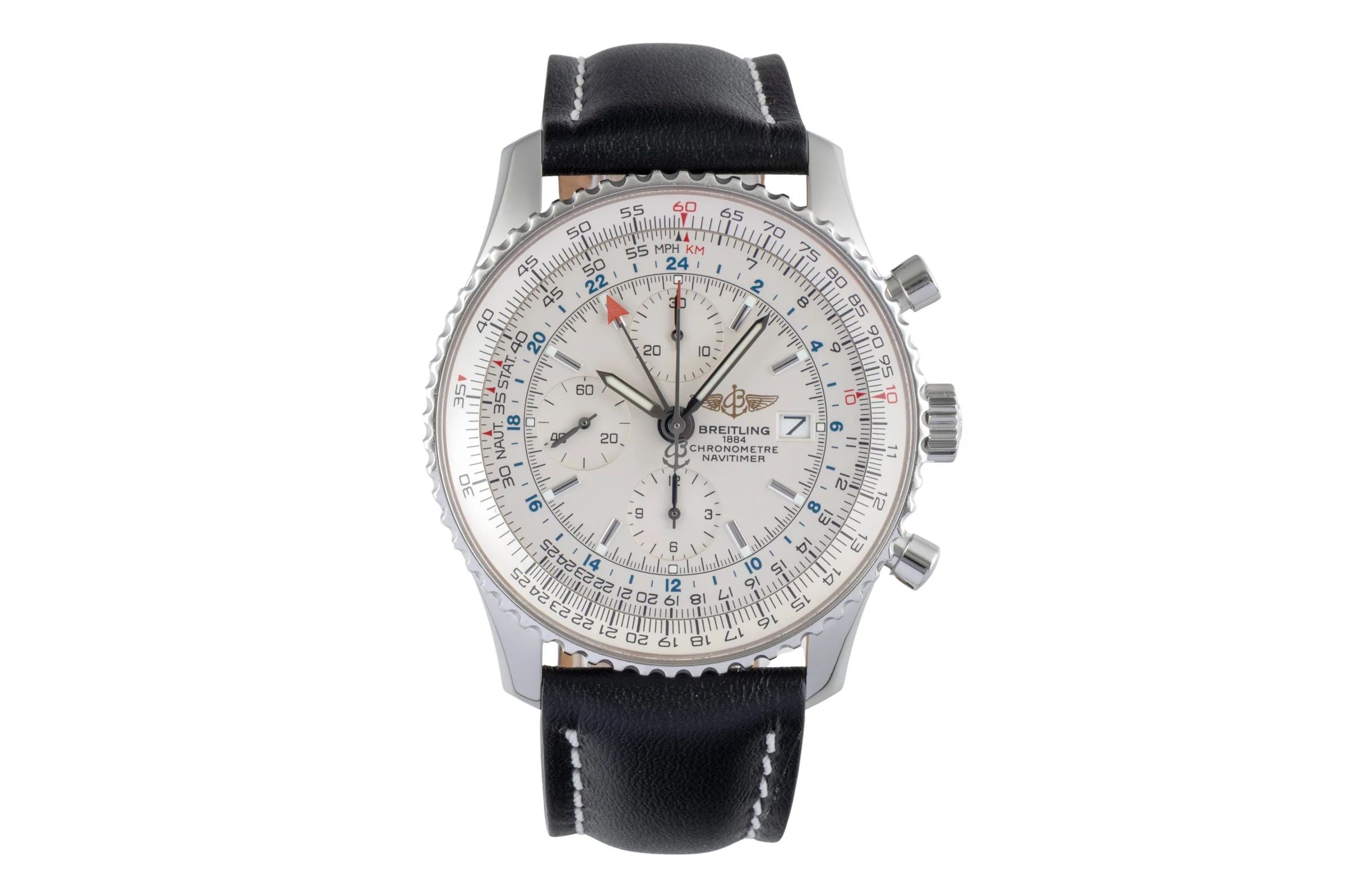 Breitling Navitimer World chronograph steel automatic men's watch A24322  [2504402]