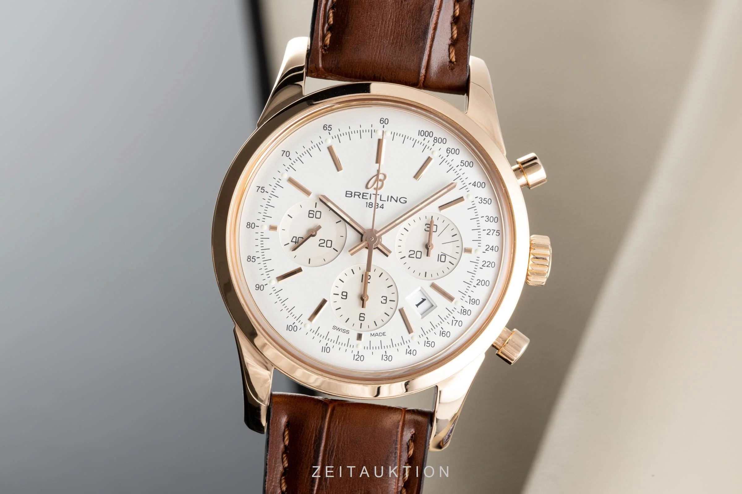 Breitling Transocean chronograph 18 ct red gold automatic men's watch RB0151 Limited  [2105811]
