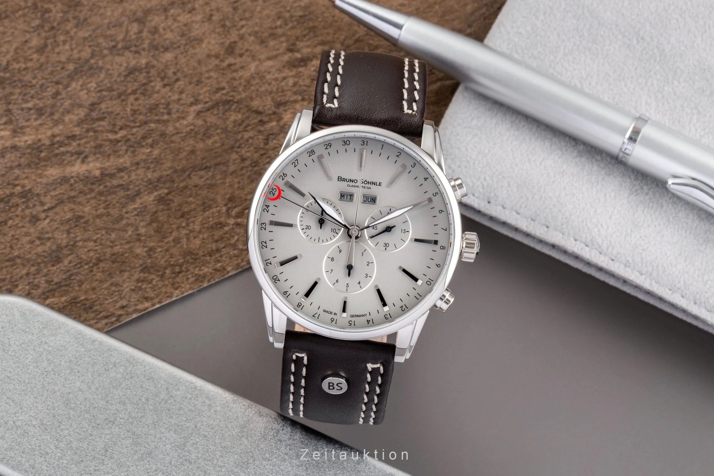 Bruno Söhnle Glashütte Atrium Chrono Limited chronograph steel quartz men's watch 17-13250-811 Limited  [2503444] - Image 4