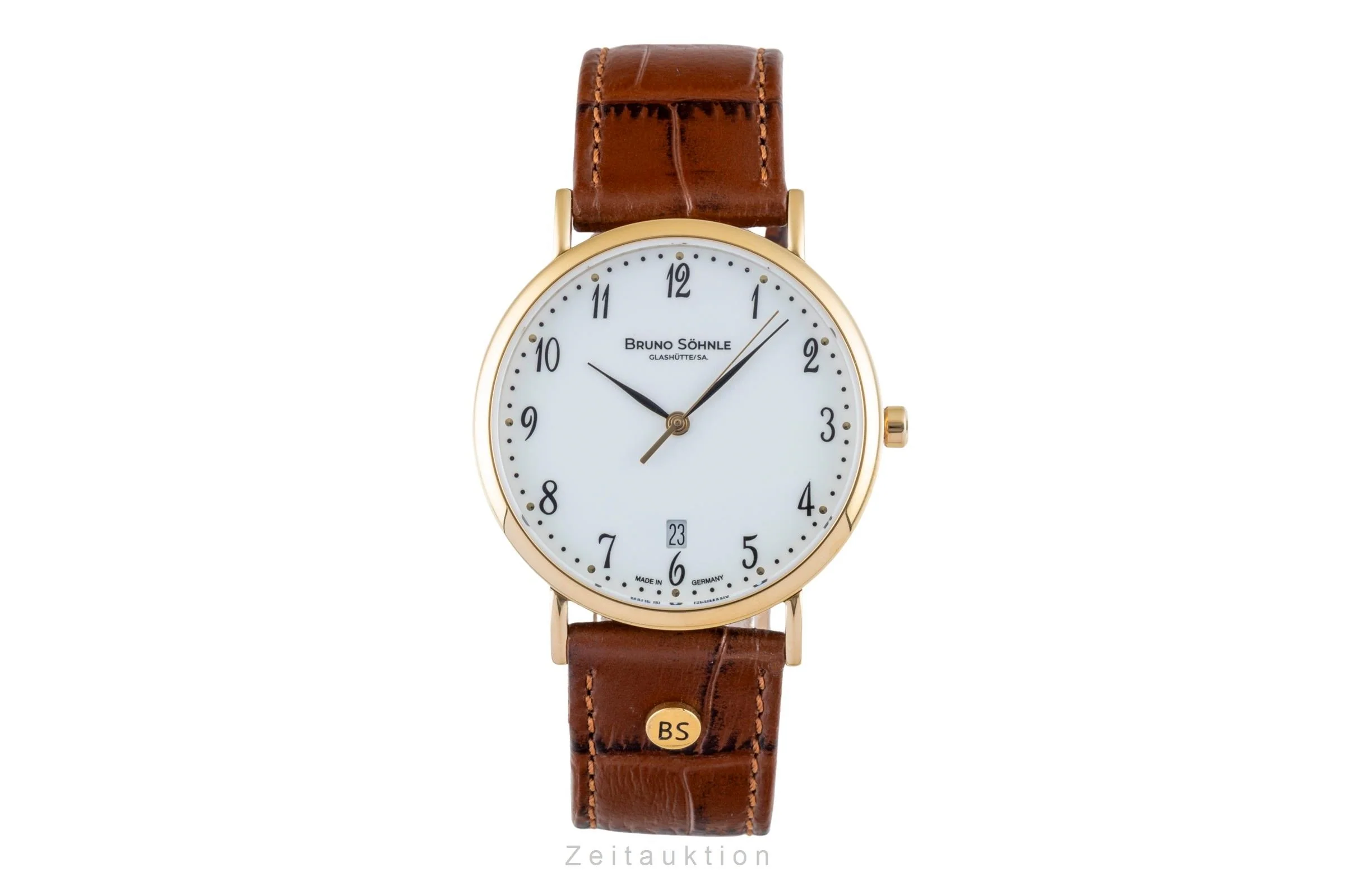 Bruno Söhnle Glashütte Nabucco gilt / steel quartz men's watch 17-33085-921  [2600643] - Image 5