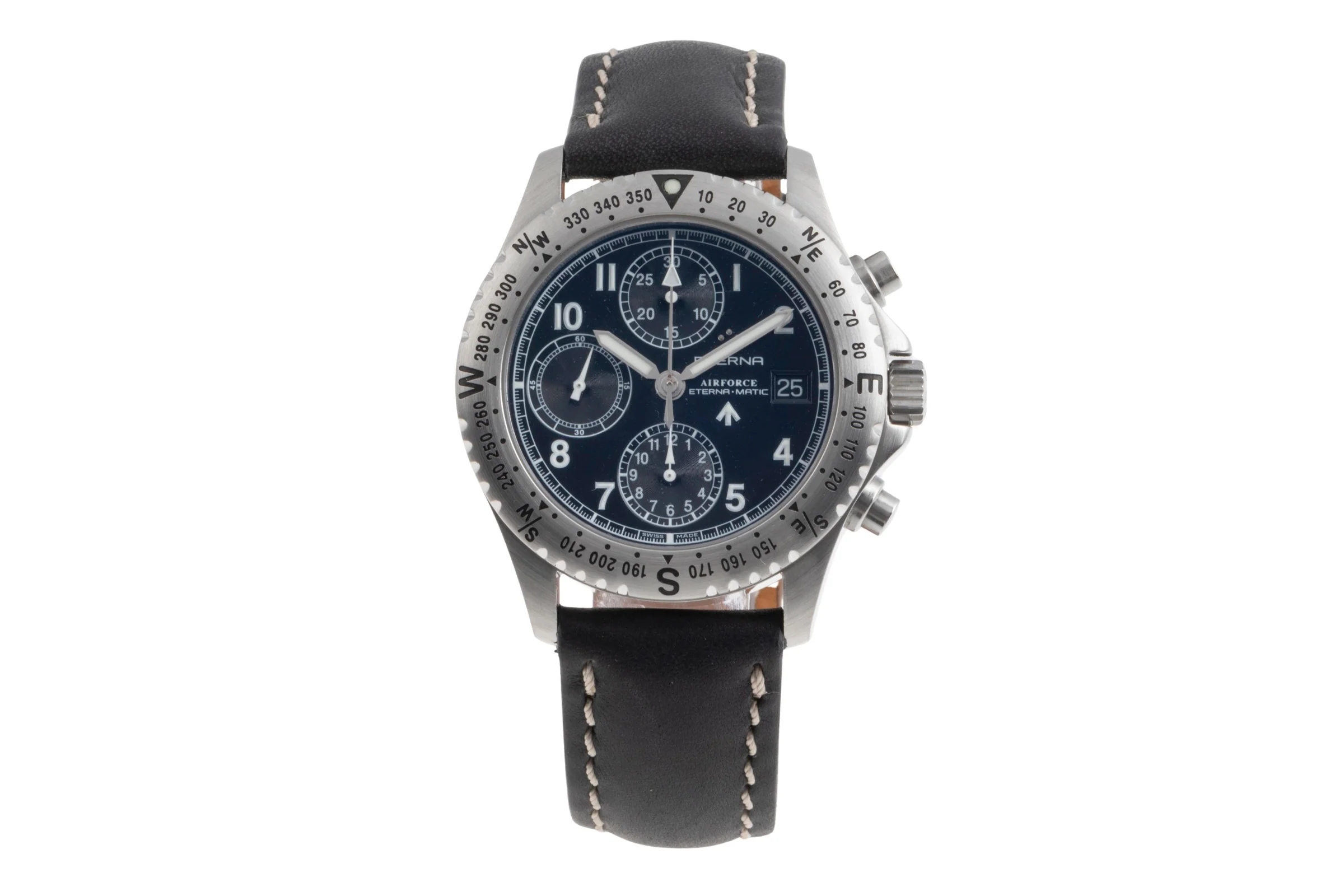 Eterna Airforce chronograph steel automatic men's watch 8418.41  [2505074]