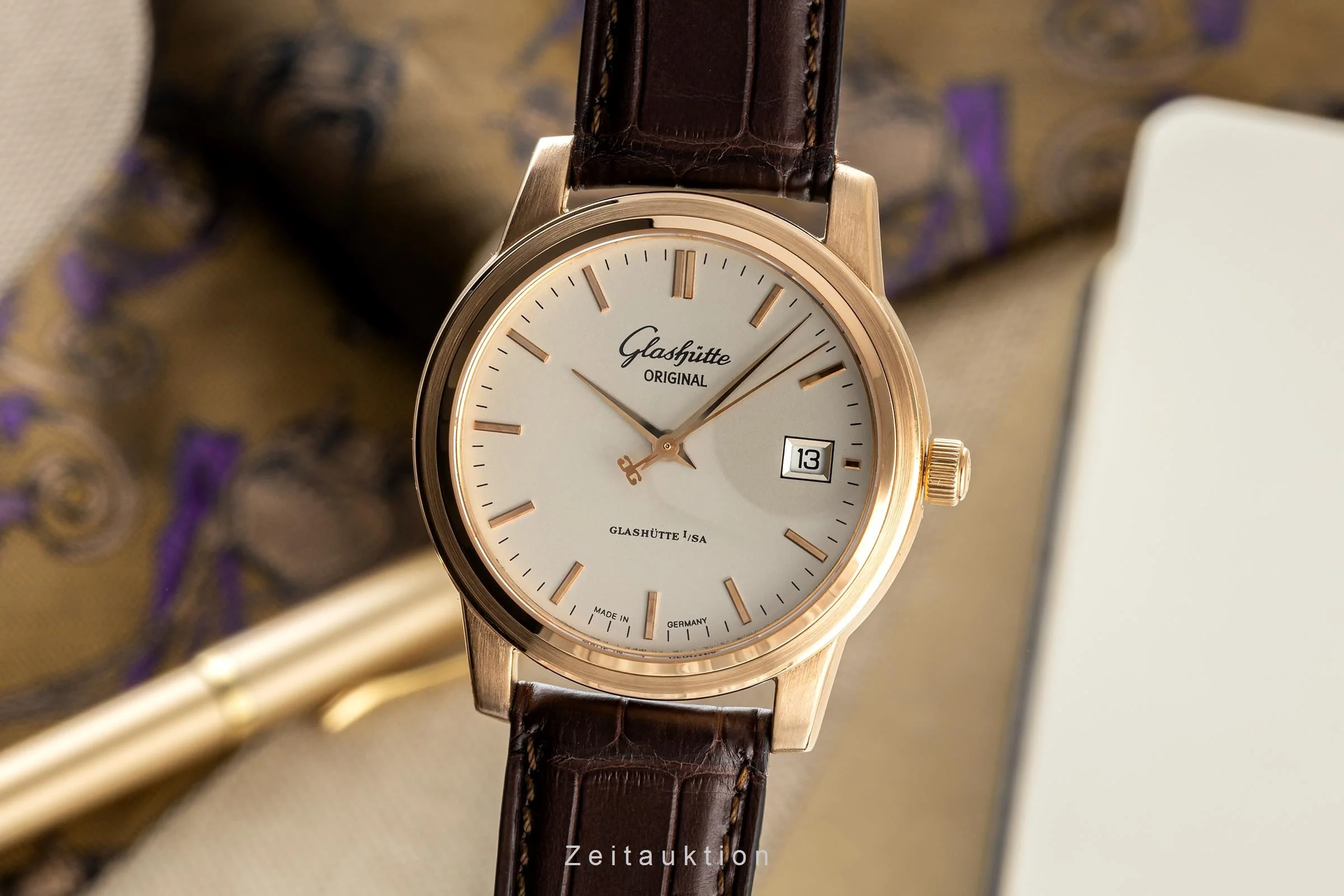 Glashütte Senator 18 ct gold automatic men's watch 39-11-12-12-04  [2305376]