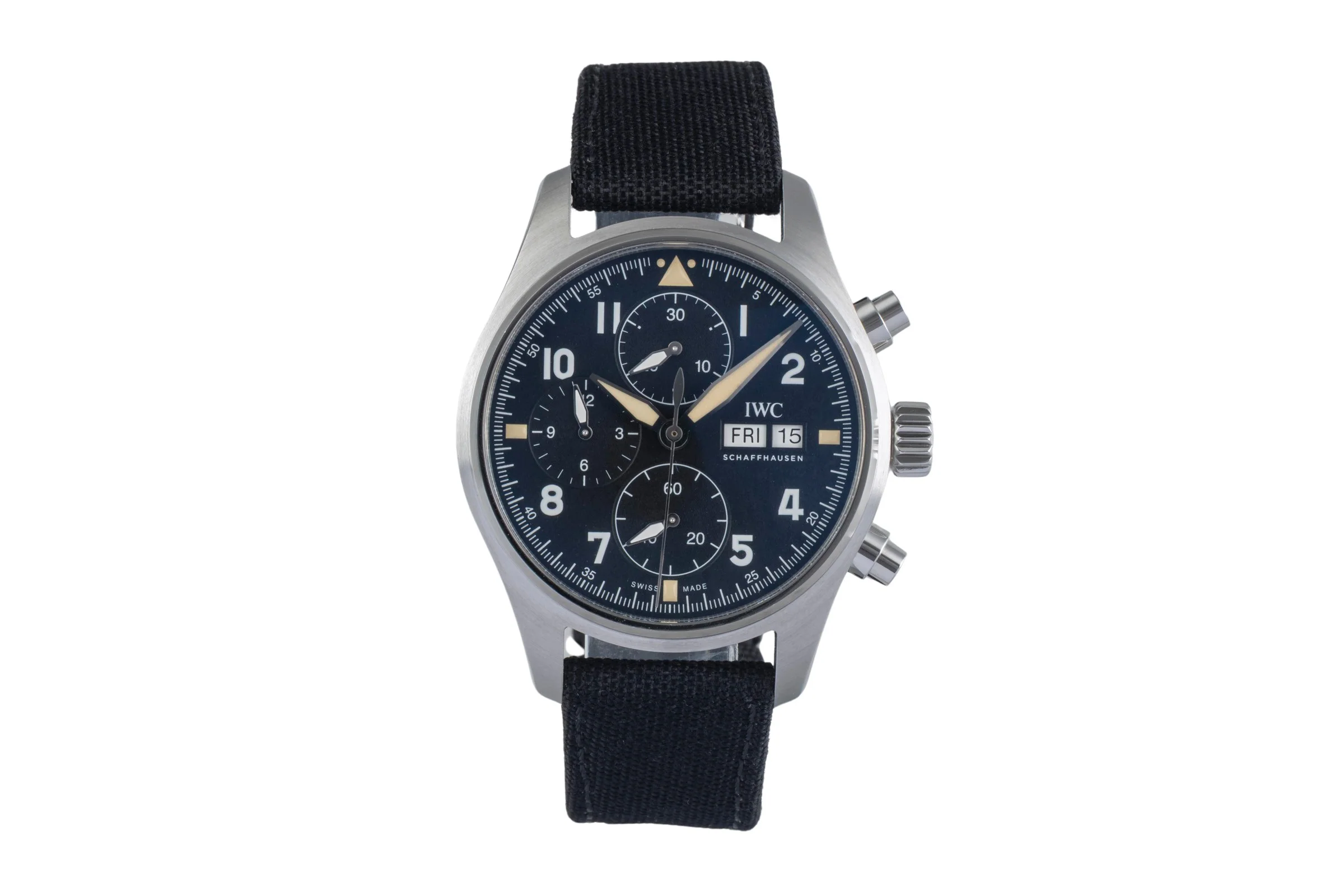 IWC Spitfire chronograph steel automatic men's watch IW387901 LP: 7900EUR  [2500659]