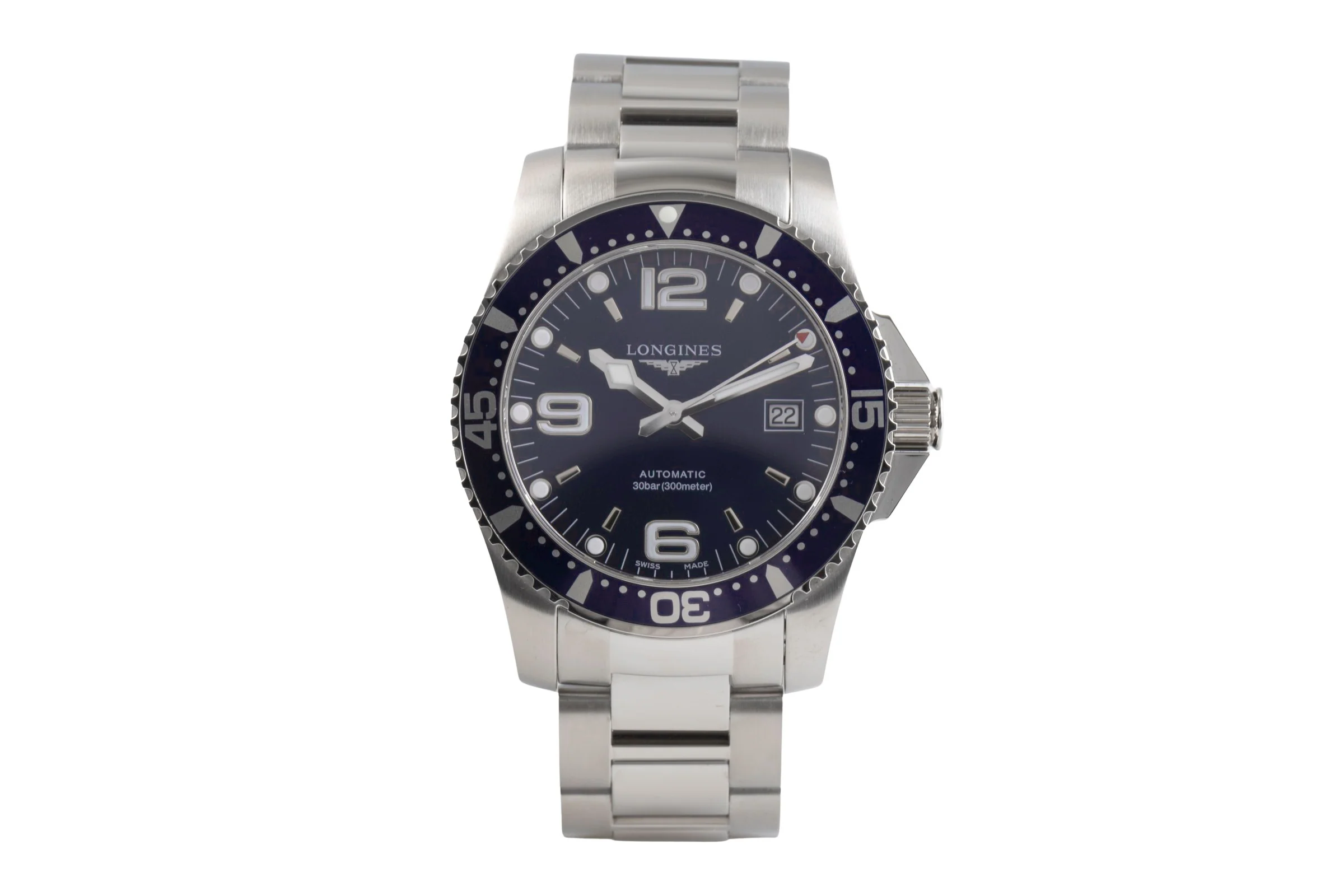 Longines Hydro Conquest steel automatic men's watch L3.742.4.96.6  [2503577]