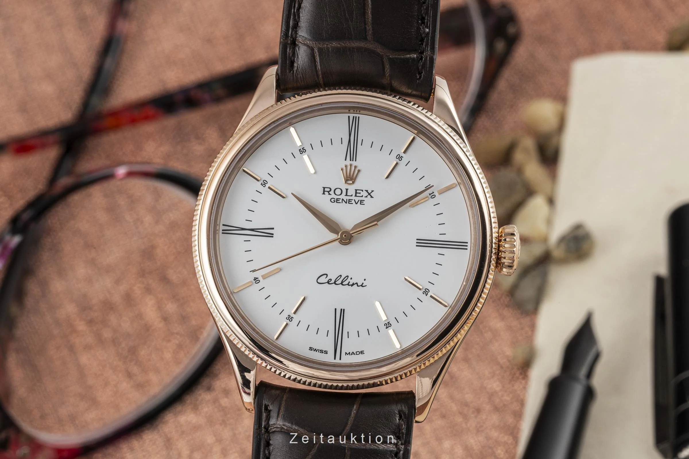 Rolex Cellini 18 ct red gold automatic men's watch 50505  [2302301]