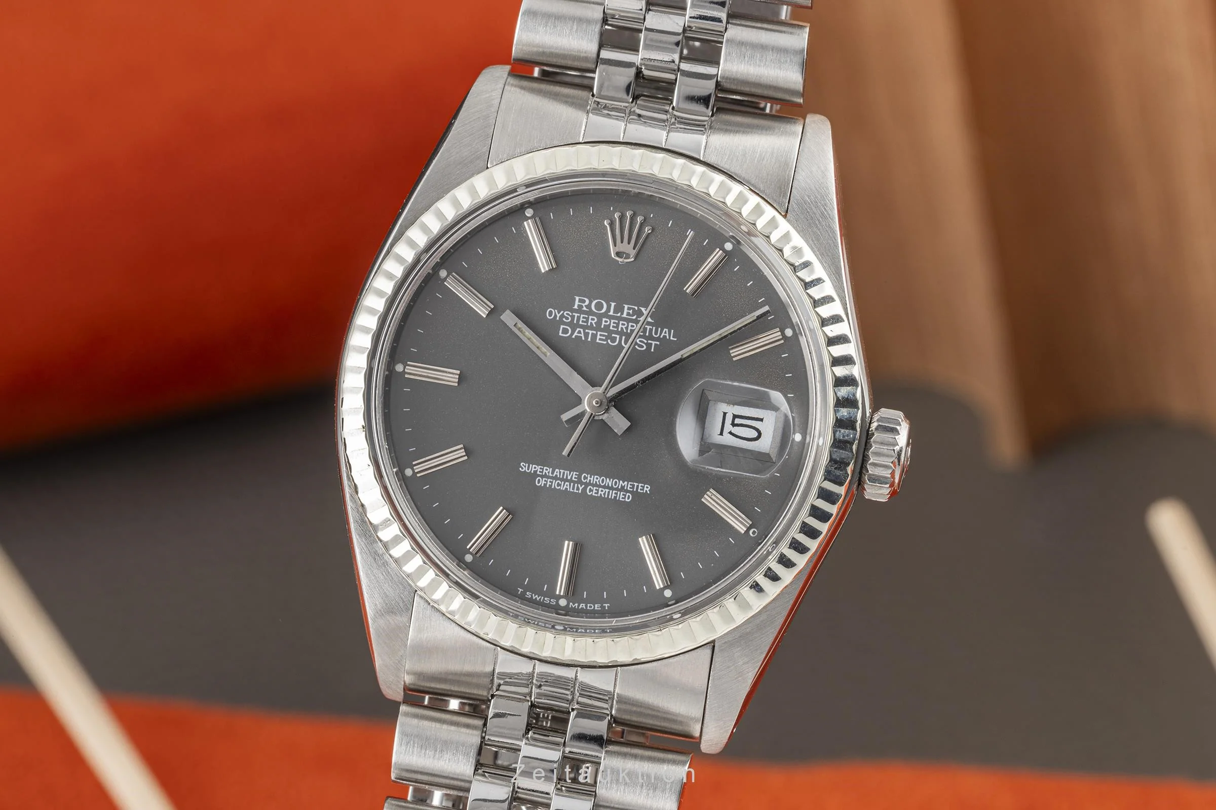 Rolex Datejust steel / white gold automatic men's watch 16014 LP: 7500EUR  [2301192]