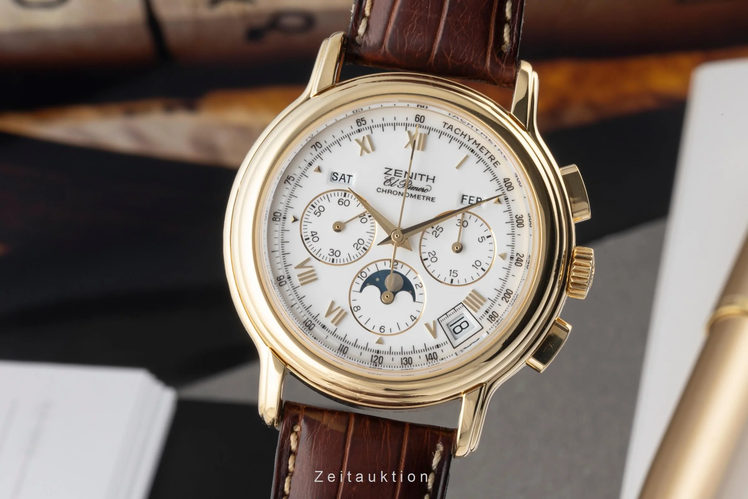 Zenith El Primero chronograph 18 ct gold automatic men's watch 30.0240.410  [2400176]